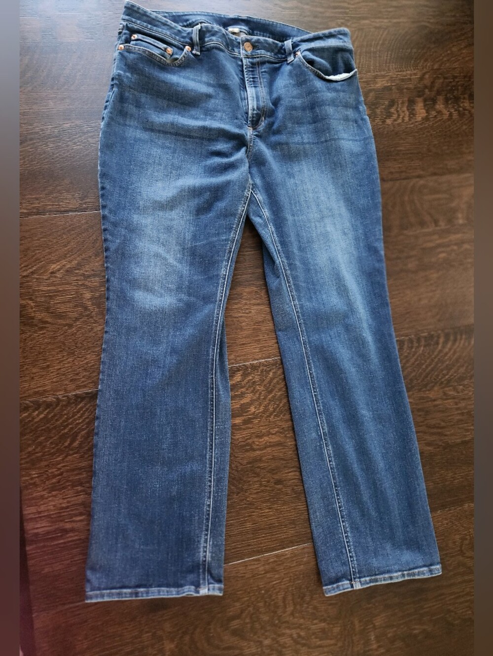 L.L. Bean Jeans Ladies Bean Flex Straight Leg Favorite Fit Sz 16 EUC $25